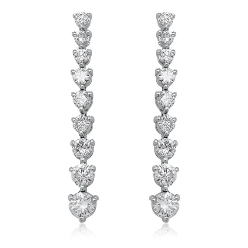 14K Lab Grown Diamond Tennis Earrings