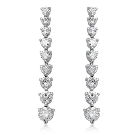 14K  Lab Grown Diamond Tennis Earrings