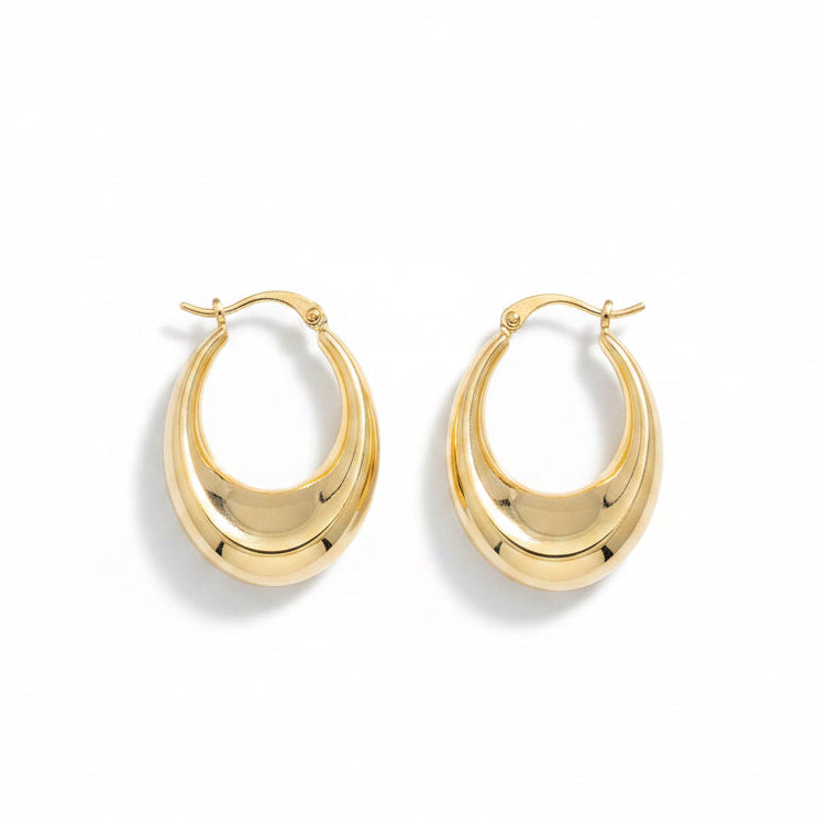 14k Yellow Gold Hoop Earrings