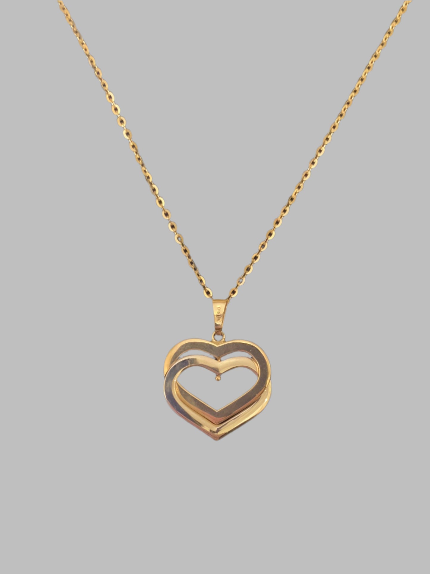 14k Gold Two-Tone Heart Pendant