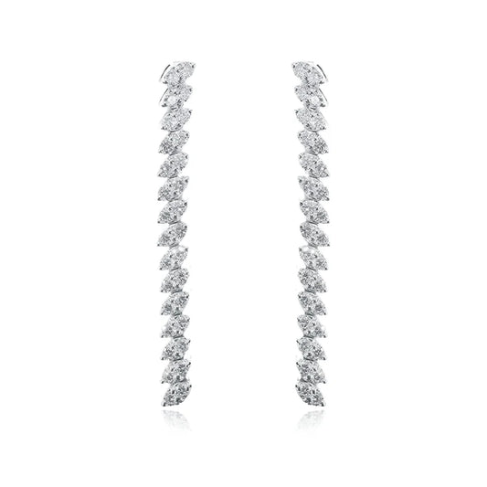 14K Lab Grown Diamond Marquise Tennis Earrings
