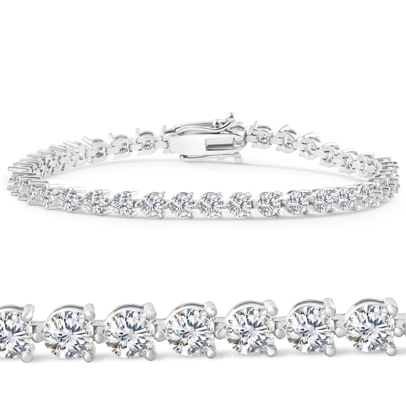 14k Lab Grown Diamond 3 Prong Tennis Bracelet