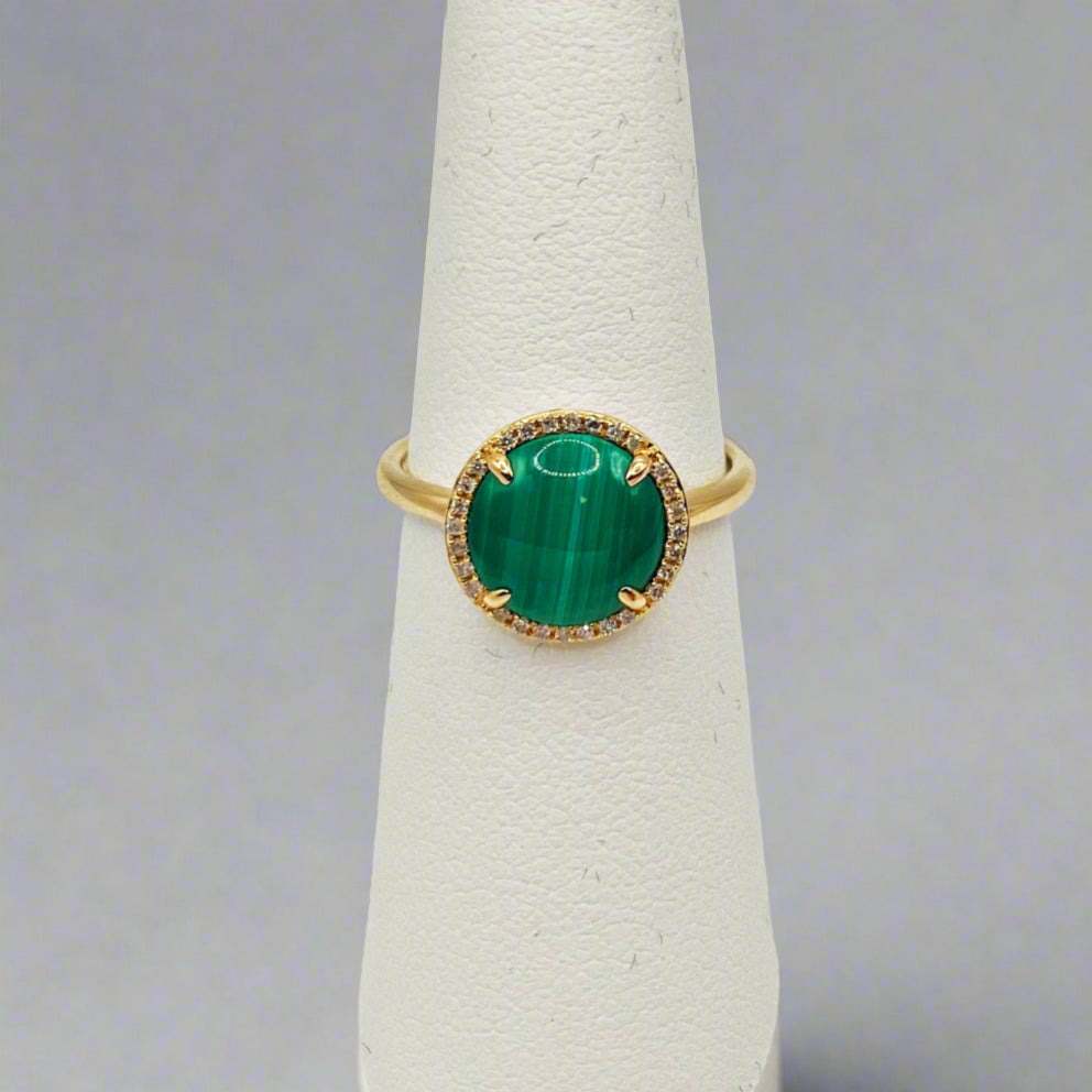 14k Malachite Ring