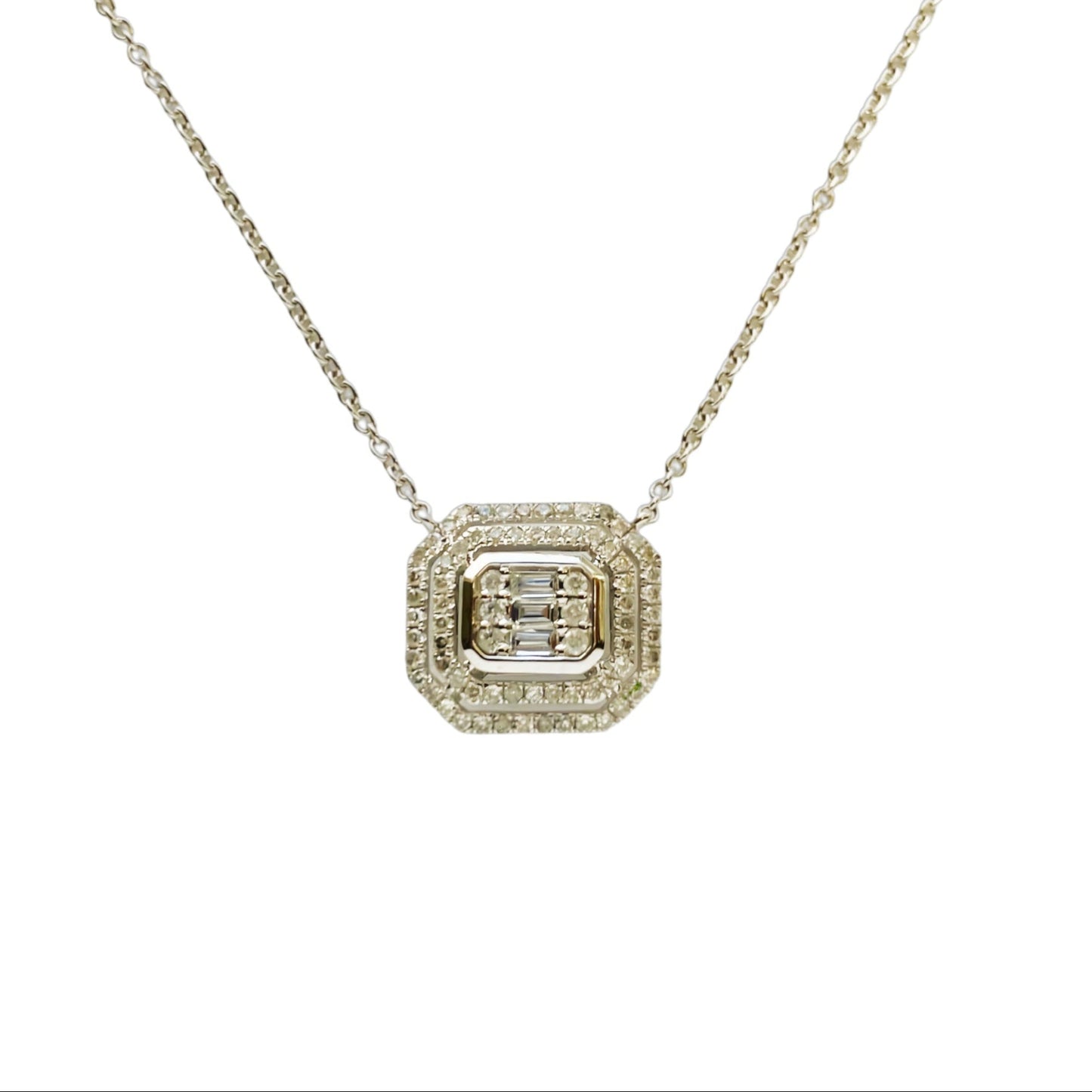 14k Gold Layered Diamonds Necklace