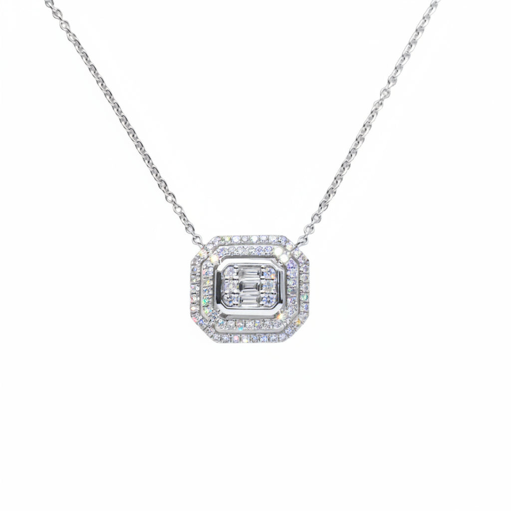 14k Gold Layered Diamonds Necklace