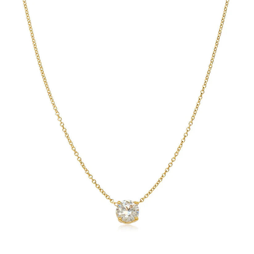 14k Lab Grown Diamond Solitaire Necklace