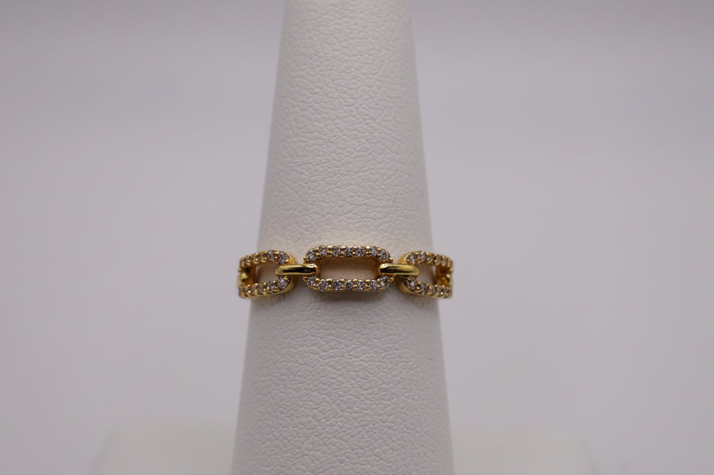 10k Gold Diamond Links Ring
