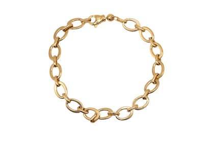 14k Gold Oval Links Bracelet