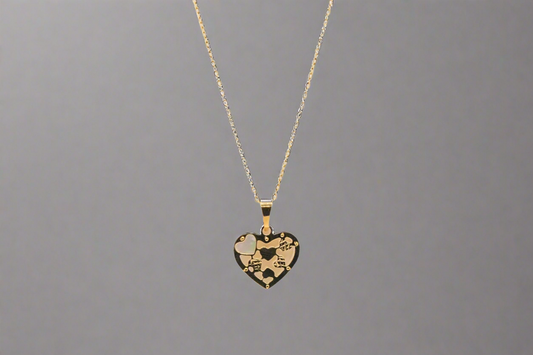 14k Gold Hearts within Heart Pendant