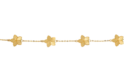 14k Gold Flower Bracelet