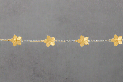 14k Gold Flower Bracelet