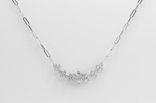 14k Gold Seven Flower Necklace