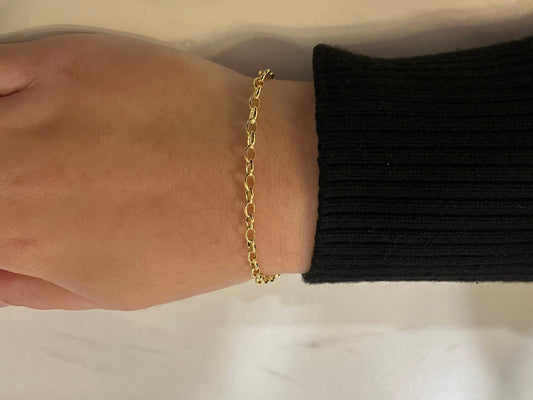 14k Gold Charm Bracelet (thin)