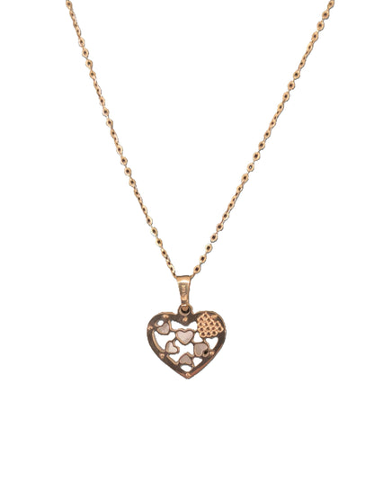 14k Gold Hearts within Heart Pendant