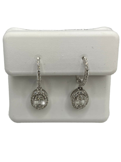 14k Gold Hanging Diamond Earrings