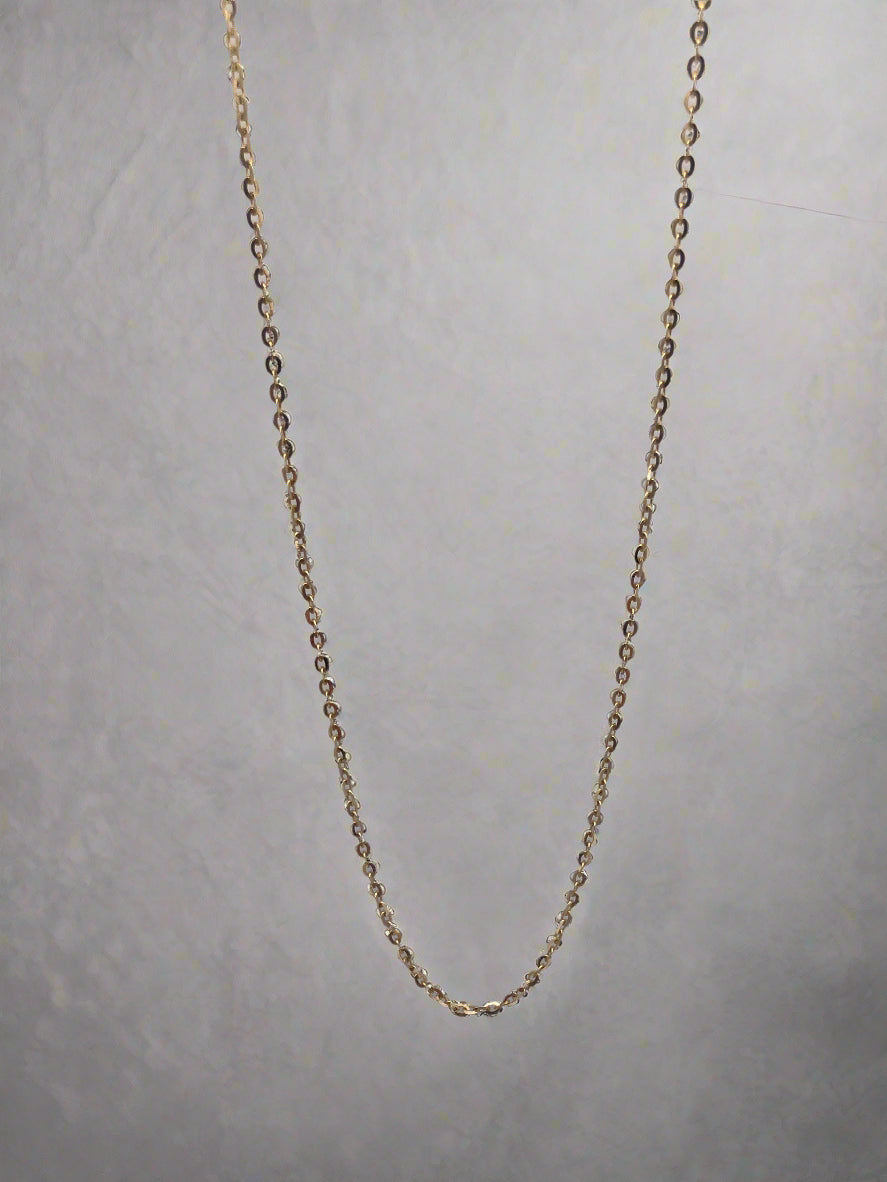 14k Gold Adjustable Cable Chain (14-16 inches)