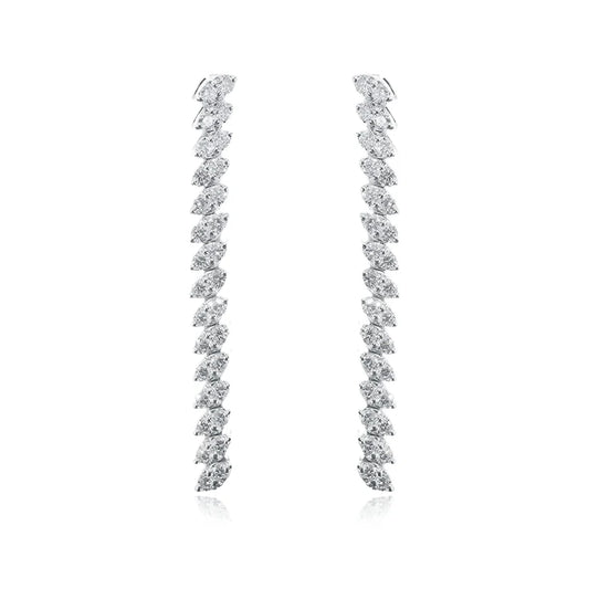 14K Lab Grown Diamond Marquise Tennis Earrings