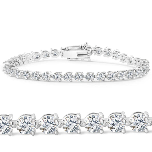 14k Lab Grown Diamond 3 Prong Tennis Bracelet