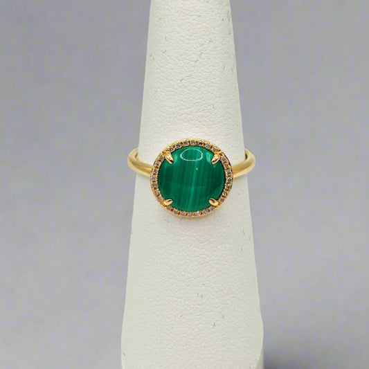 14k Malachite Ring