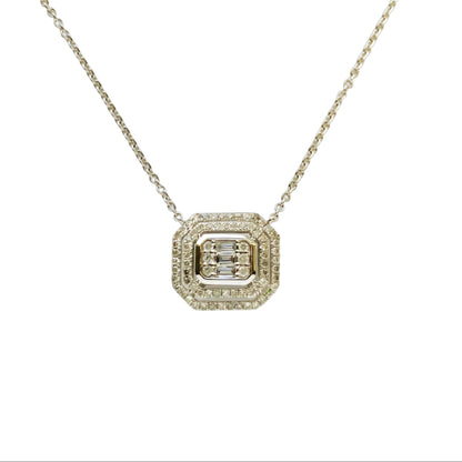 14k Gold Layered Diamonds Necklace