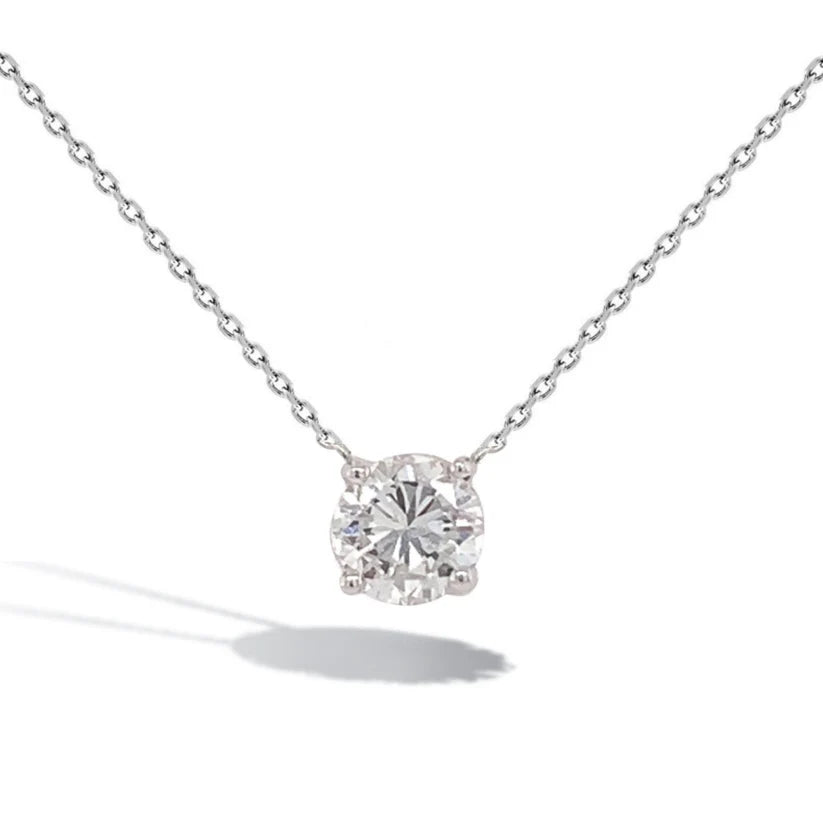 14k Lab Grown Diamond Solitaire Necklace