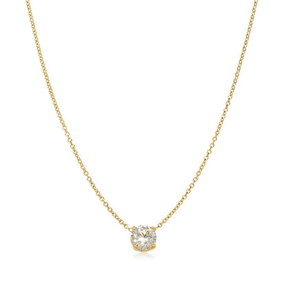 14k Lab Grown Diamond Solitaire Necklace