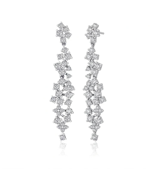 14k Lab Grown Diamond Dangling Earrings