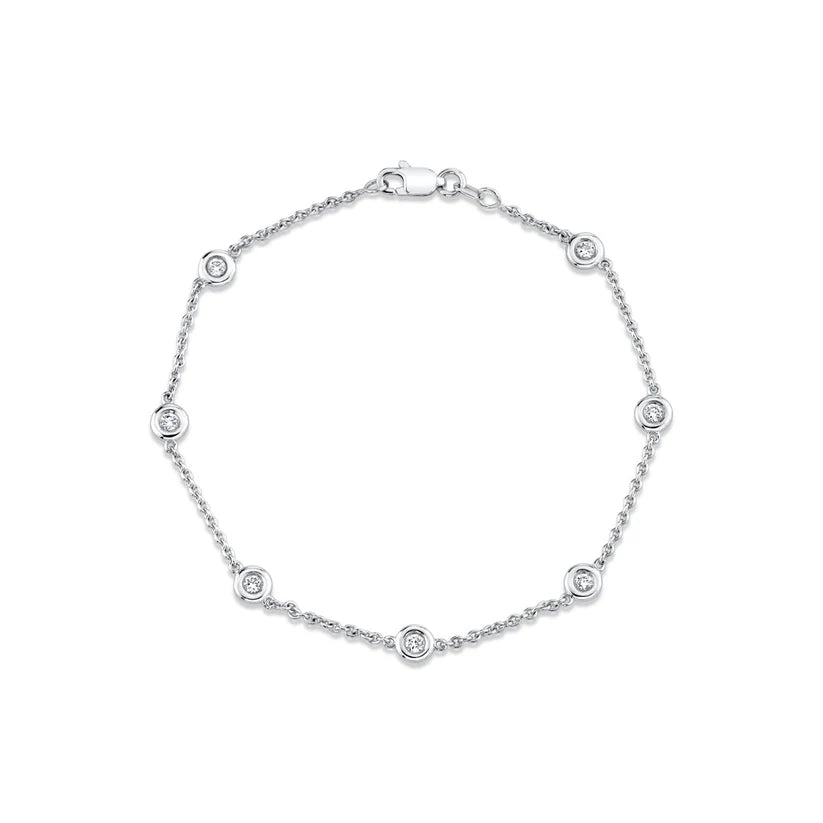 14k Lab Grown Diamond By the Yard Bracelet