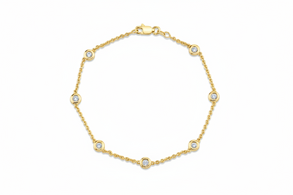 14k Lab Grown Diamond By The Yard Bracelet