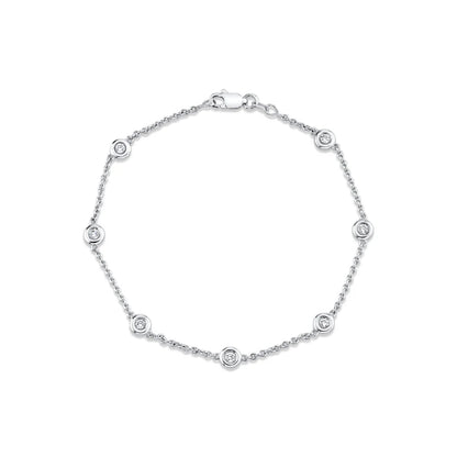 14k Lab Grown Diamond By The Yard Bracelet