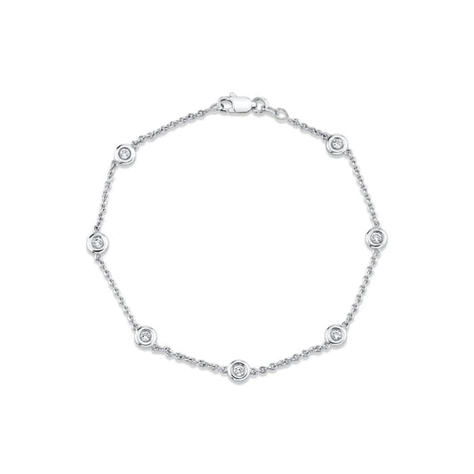 14k Lab Grown Diamond By The Yard Bracelet