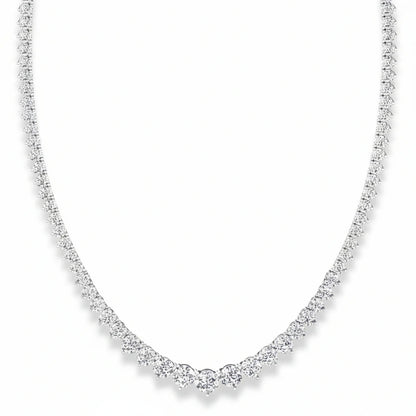 14k Lab Grown Diamond Graduated Tennis Necklace