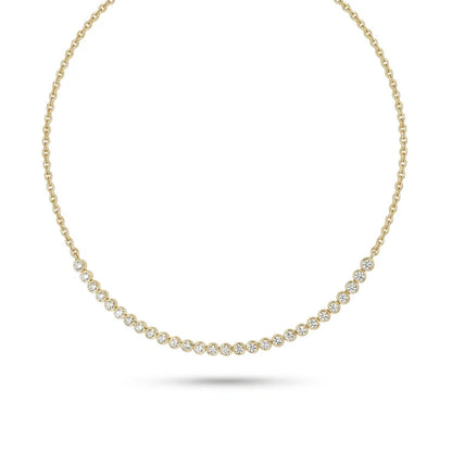 14k Lab Grown Diamond Bezel Necklace