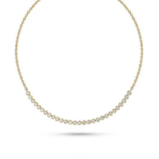 14k Lab Grown Diamond Bezel Necklace