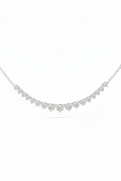 14k Lab Grown Diamond Graduated Tennis Necklace