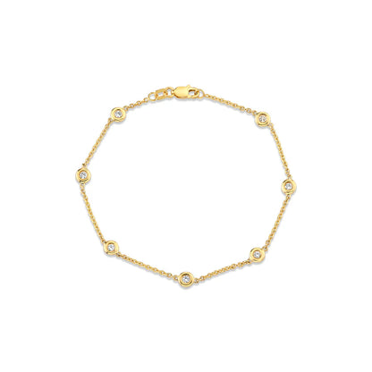 14k Lab Grown Diamond By the Yard Bracelet