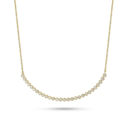 14k Lab Grown Diamond Bezel Necklace