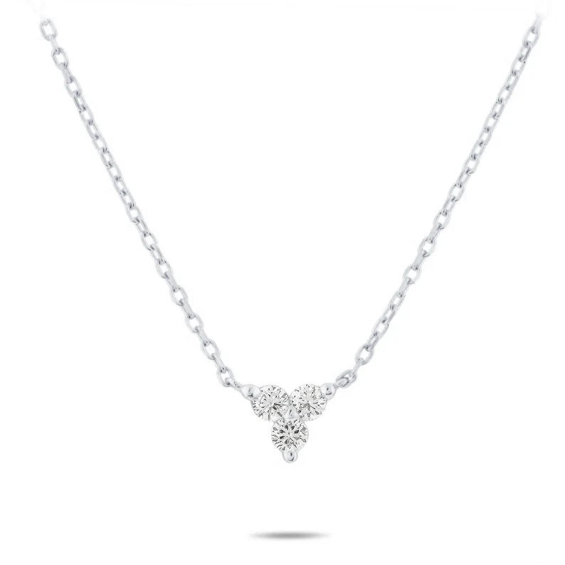 14k Lab Grown Diamond Trio Necklace