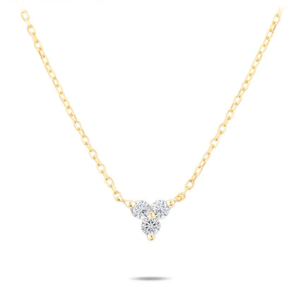 14k Lab Grown Diamond Trio Necklace